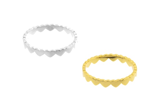 Anillo plata 925 corazones 