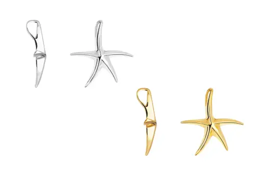 Sterling silver starfish pendant