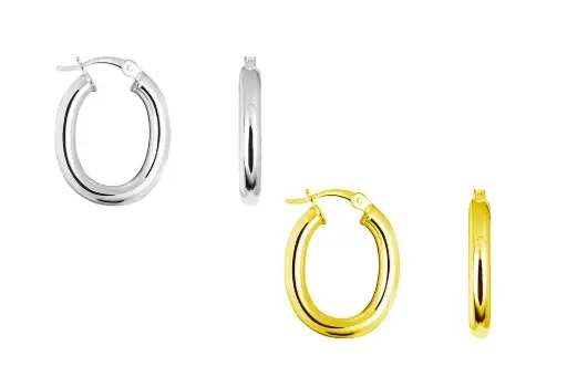 Sterling silver 3mm hoop earring