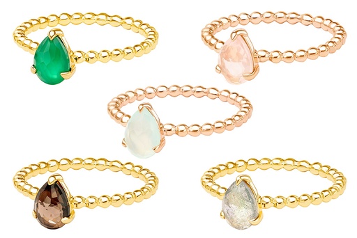 Silver 925 ring semi precious stone