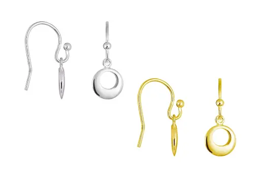 Sterling silver circle earrring