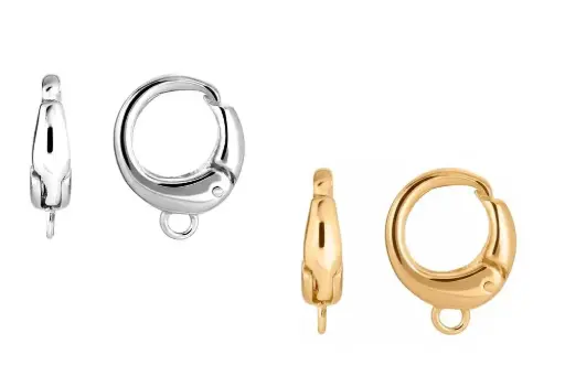 Sterling silver round snap hook closure