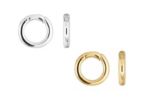 Sterling silver round snap hook closure