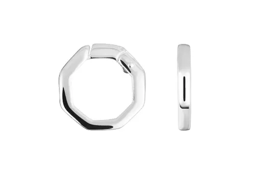 [18972FPL] Sterling silver hexagonal snap hook closure