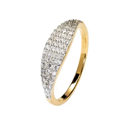 Sterling silver microsetting zirconia ring