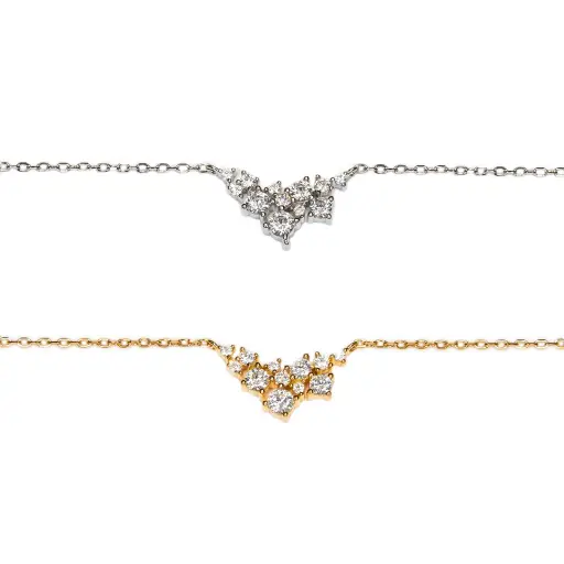Collar plata 925 mix de tamaños de circonitas