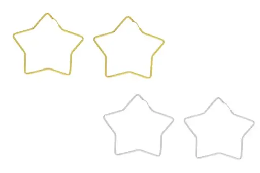 Sterling silver star-shaped hoop earring 