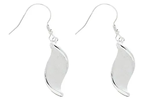 [05579EMAPL] Sterling silver curved earrings