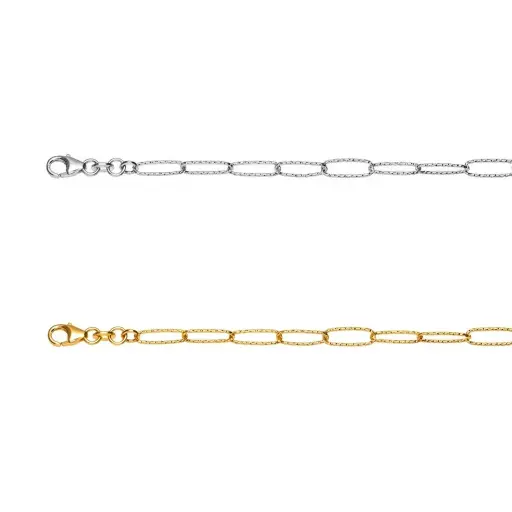 Pulsera plata 925 eslabones rectangulares