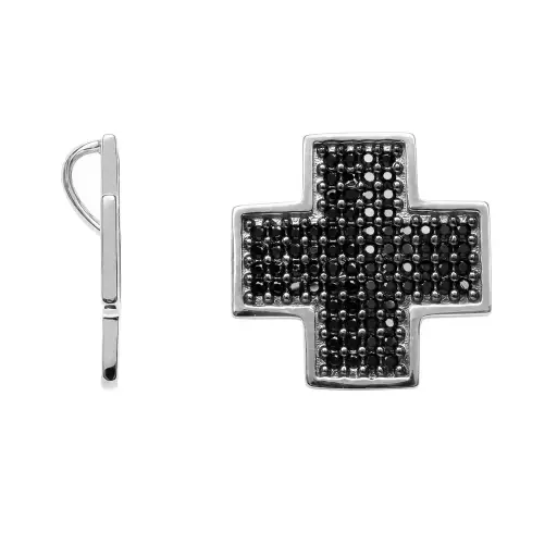 [19235PZNERD] Colgante plata 925 cruz con circonitas