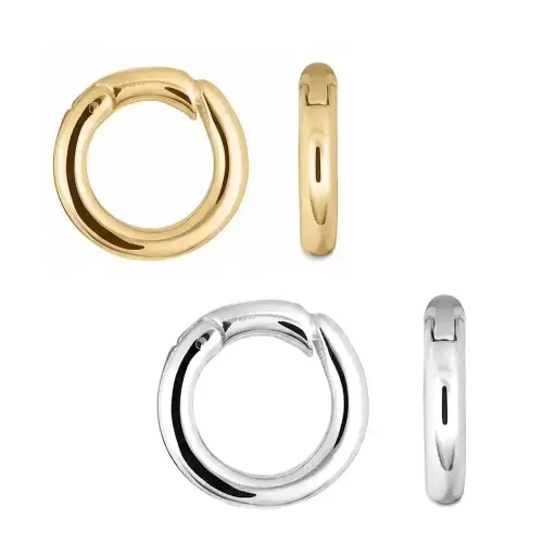 Sterling silver round snap hook closure