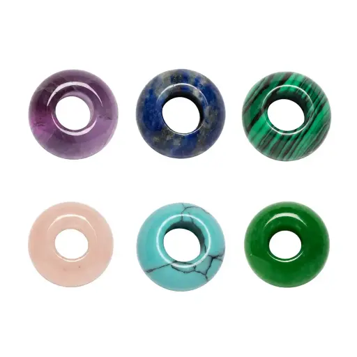 Colgante plata 925 charm donut regular 8x14mm