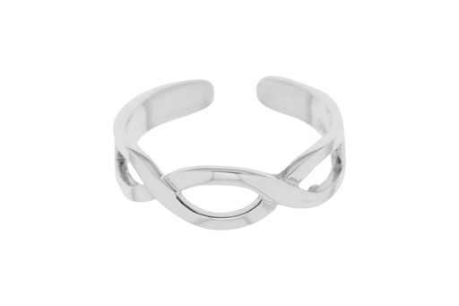 [12677A0000PL] Anillo de pie plata 925 cintas cruzadas 