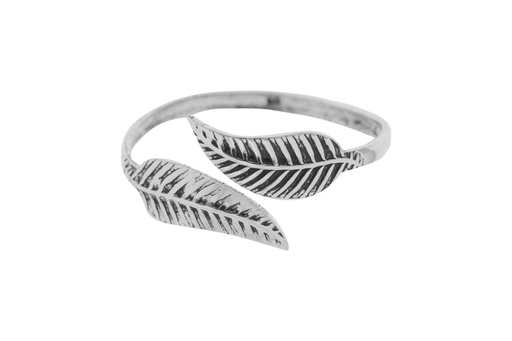 [12678A0000OX] Anillo de pie plata 925 dos hojas 