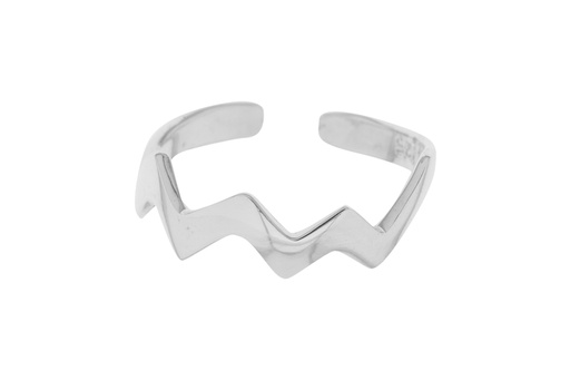 [12682A0000PL] Anillo de pie plata 925 zig zag