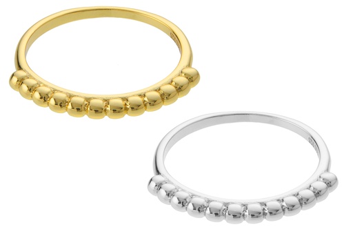 Anillo plata 925 bolitas 