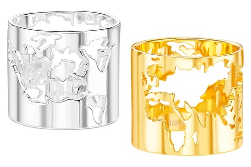Silver 925 world ring