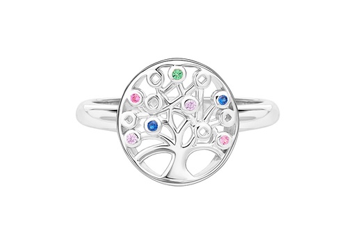 Anillo plata 925 arbol de la vida zirconita