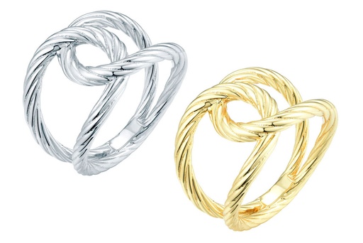 Anillo plata 925 entrelazado 