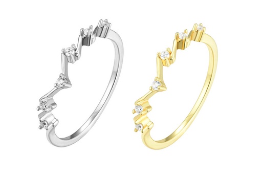 Sterling silver zirconia ring