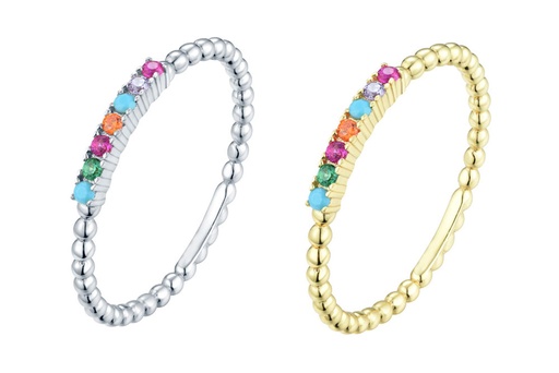 Sterling silver mini zirconia ring