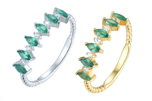 Sterling silver with white zirconia ring