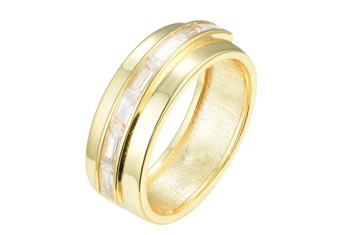 Anillo plata 925 zirconita baguette 