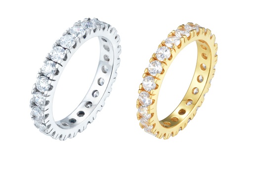 Sterling silver zirconia ring