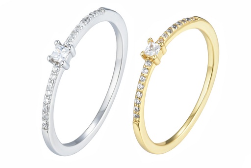 Sterling silver zirconia ring