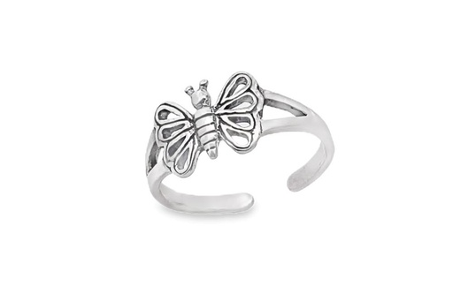 [15341RTA00OX] Sterling silver butterfly toe ring