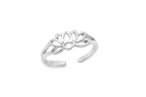 [15351RTA00PL] Sterling silver lotus flower toe ring