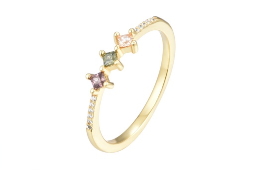 Sterling silver mix zirconia ring