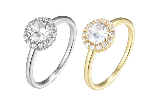 Sterling silver zirconia ring