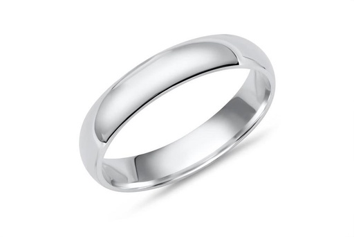 Sterling silver 3mm lightweight half round wedding band