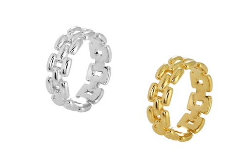 Anillo plata 925 malla de cadena