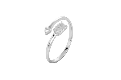 [16582RTA00PL] Sterling silver arrow open ring
