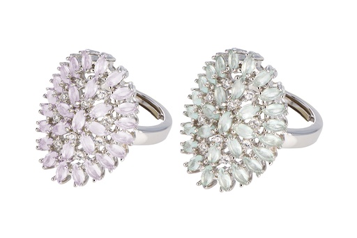 [16838RTA00GCARD] Anillo plata 925 ovalado con zirconitas blancas