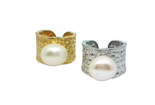 Anillo plata 925 abierto perla cultivada 11-12mm