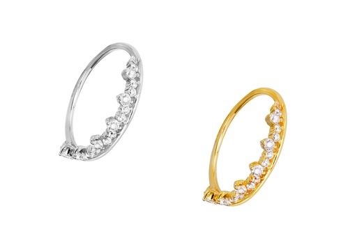 Anillo plata 925 con zirconitas