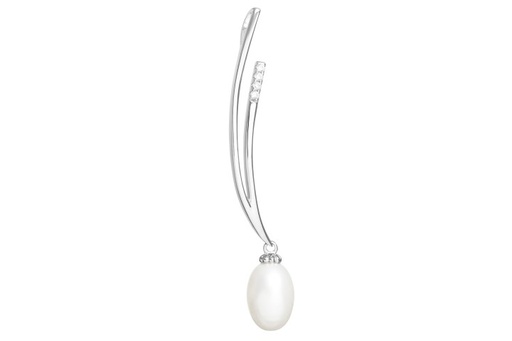 [005620001ZPB] Silver 925 pearl cz pendant