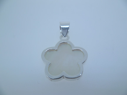 Colgante plata 925 flor 