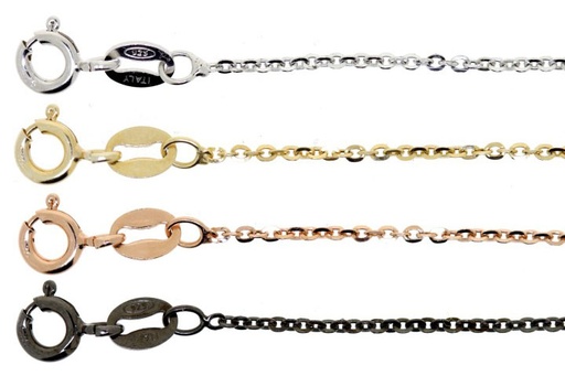 Silver 925 dc anchor chain 035 80cm rhodium