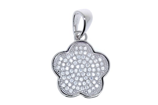 [044420001ZBL] Colgante plata 925 cz flor 