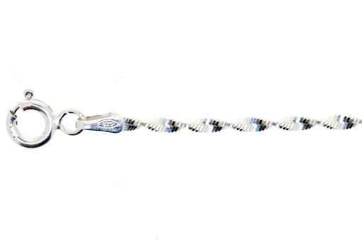 Twisted chain 020 45cm sterling silver