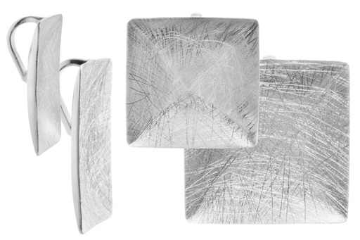 Colgante plata mate cuadrado 