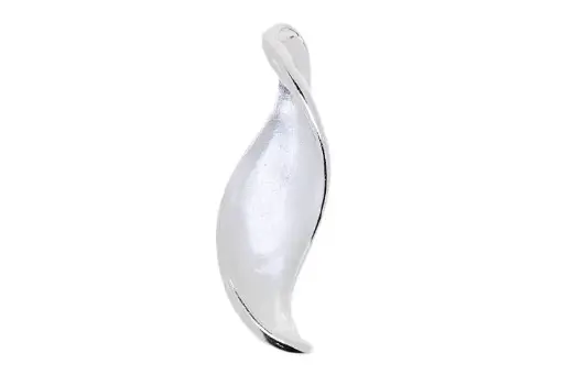 [05580PBRPL] Sterling silver curved pendant