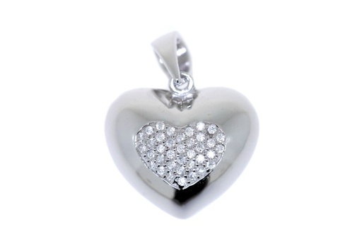 [061840001ZBL] Colgante plata 925 cz corazon 