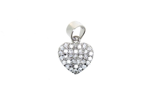 [064220001ZBL] Silver 925 pendant heart cz