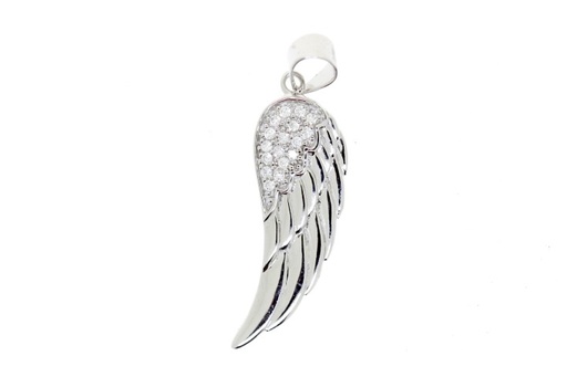 [064260001ZBL] Silver 925 pendant angel wings cz