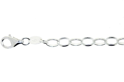 [06553C4500PL] Oval belcher chain 040 45cm sterling silver